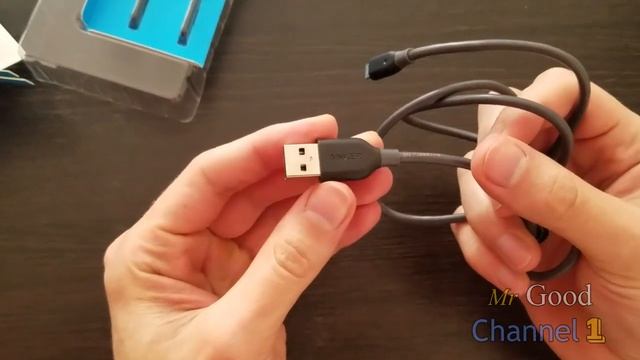 Распаковка кабель Anker PowerLine microUSB-USB 0.9м V3 Space Gray смотреть онлайн