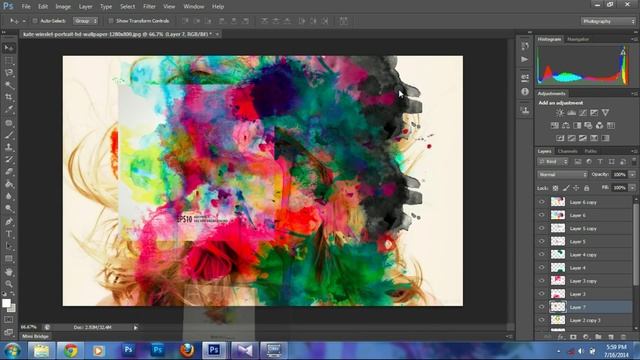 Photoshop tutorial - Watercolor effect Photoshop смотреть онлайн