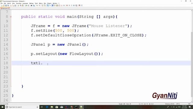 JAVA Tutorial Part - 31 | How to create Mouse Listener in Java смотреть онлайн