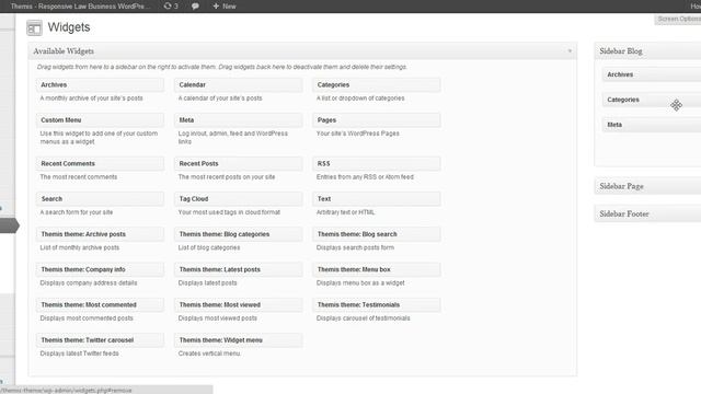 Themis - Responsive Law Business WordPress Theme: Deleting unused widgets смотреть онлайн
