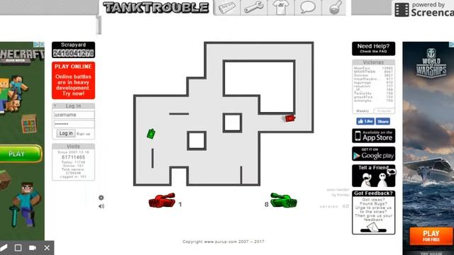 TANK TROUBLE Tank Game смотреть онлайн