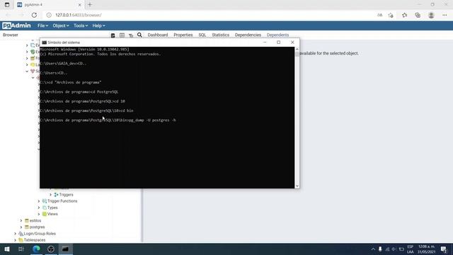Generar backup de base de datos en PostgreSQL en formato .SQL desde consola (CMD). смотреть онлайн