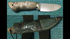 Неземной красоты ножны,из кожи Crazy Horse,для неземной красоты ножа-шкурника,стаб карельская береза