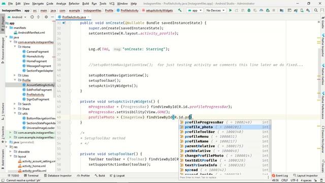 Instagram Clone | Profile Image & Grid View | Android Studio | Part 6 смотреть онлайн