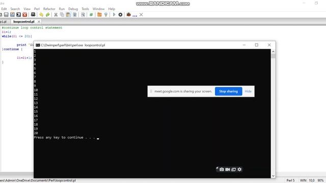 Next,Continue and goto loop control statements in perl смотреть онлайн
