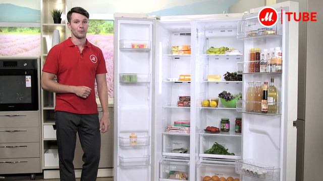 Видеообзор холодильника Side-by-Side LG GC-B247SEUV (B247SMUV) с экспертом «М.Видео» смотреть онлайн