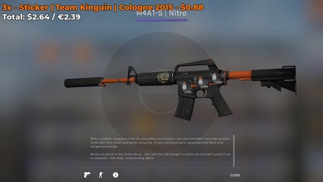 CS:GO - M4A1-S Nitro Sticker Combinations