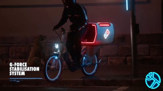 Электро велосипед Dominos DXB с печкой для пиццы! смотреть онлайн