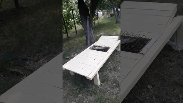 Покрасила цветом КРЕМ БРЮЛЕ / Лежак для дачи своими руками / Прохладный ВКУСНЫЙ цвет / НАША ДАЧА смотреть онлайн