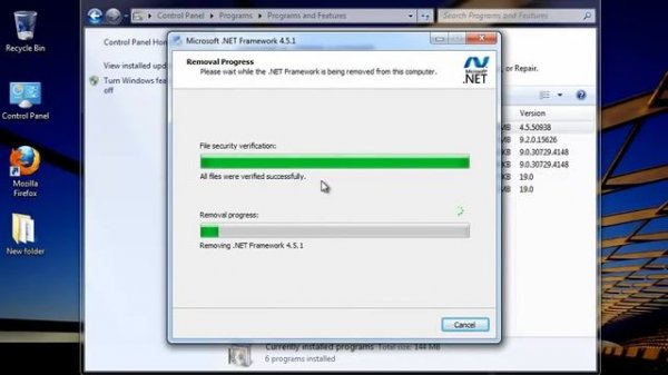 Uninstall Microsoft .NET Framework 4.5.1