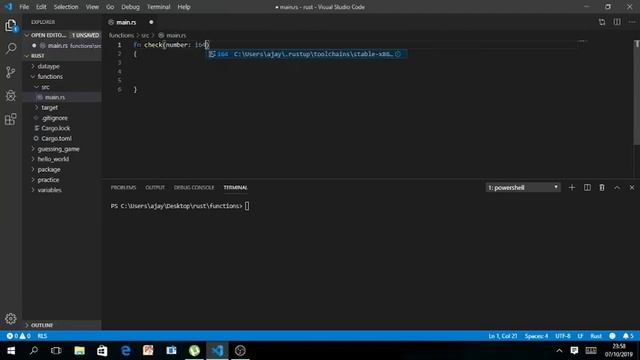 Functions in rust programming language Expressions | Statements(TUTORIAL #3) смотреть онлайн