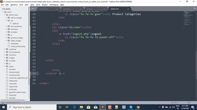 4-Creating Navigation Menu In Admin Panel | Multivendor E-Commerce Website PHP | Section 3 смотреть онлайн