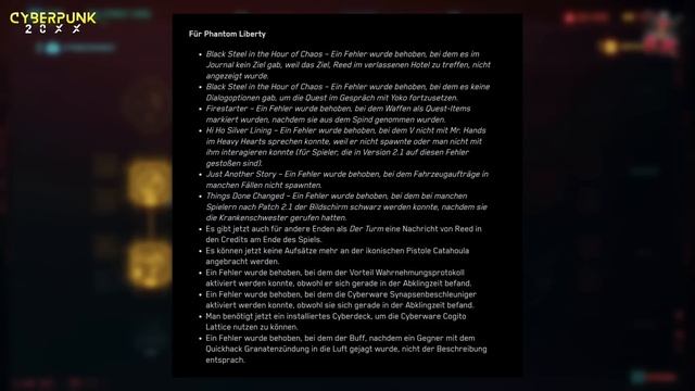 Update 2.11 ist DA! NEUES Feature INSIDE! Cyberpunk 2077 Update News смотреть онлайн