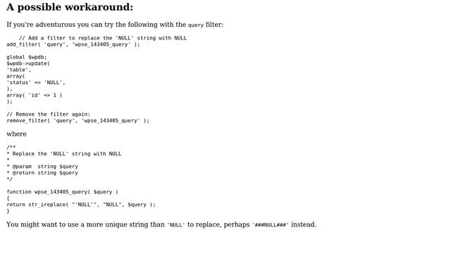 Wordpress: $wpdb won't insert NULL into table column (3 Solutions!!) смотреть онлайн