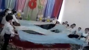 танец с полотном, средняя старшая группа, 8 марта, день матери