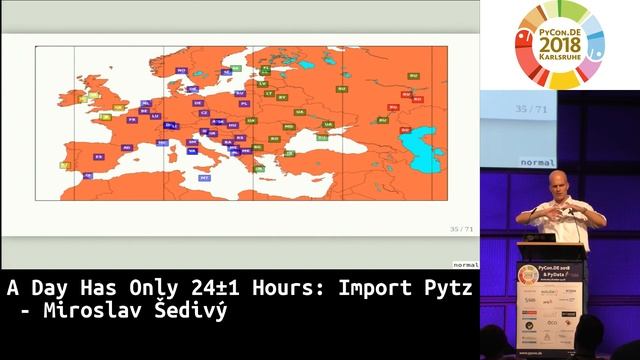 PyCon.DE 2018: A Day Has Only 24±1 Hours: Import Pytz - Miroslav Šedivý смотреть онлайн