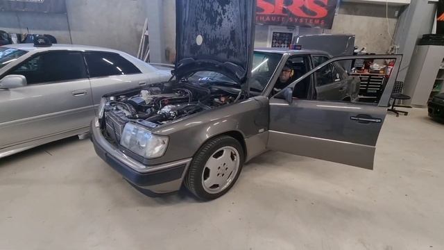 Mercedes w124 M104 turbo first start and dyno run. 700hp 800nm 1,6bar pulsar G42 1200hp turbo смотреть онлайн