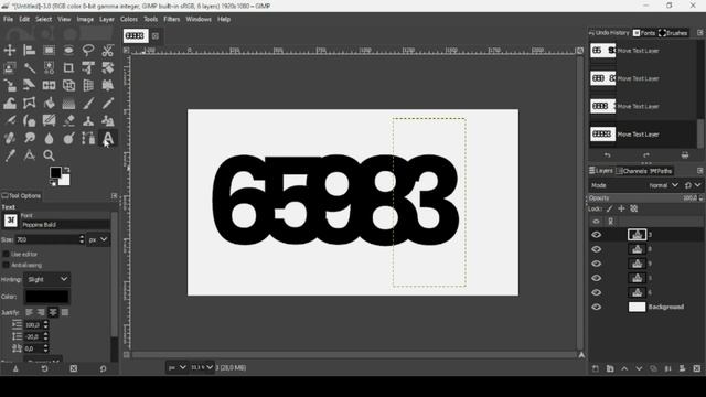 Negative Space Text Effect in GIMP смотреть онлайн