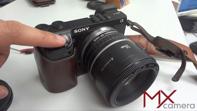 Canon EF Lens on Sony NEX camera with AF смотреть онлайн