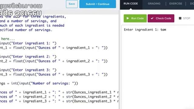 3.5.9 Recipe CodeHS Python смотреть онлайн