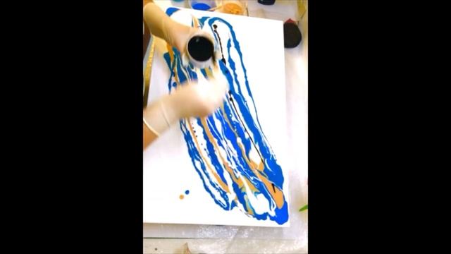 Мастер класс. Интерьерная картина. Акриловая заливка. смотреть онлайн