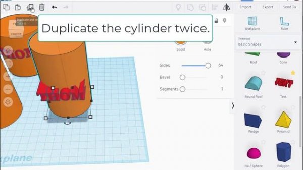 TinkerCAD tutorial - how to make curved text