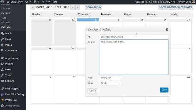 Cool Wordpress Editorial Calendar Plugin смотреть онлайн