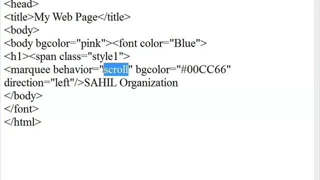 HTML Lecture 5 Design Web Page Marquee By SAHIL Social Service (SSS) Division смотреть онлайн