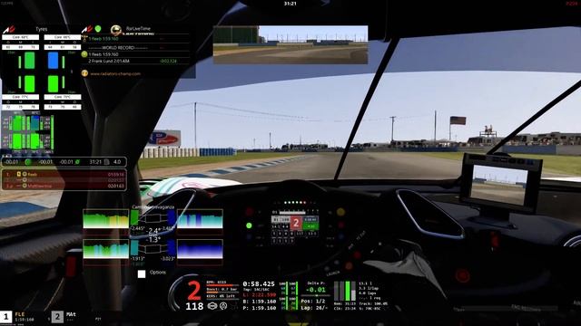 Assetto Corsa Ferrari 488 GT3 at Sebring hotlap смотреть онлайн