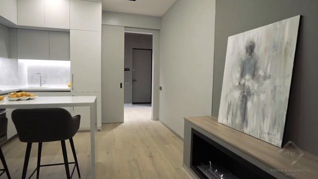 Реализованный интерьер квартиры 55 м² в ЖК Новопечерские Липки смотреть онлайн