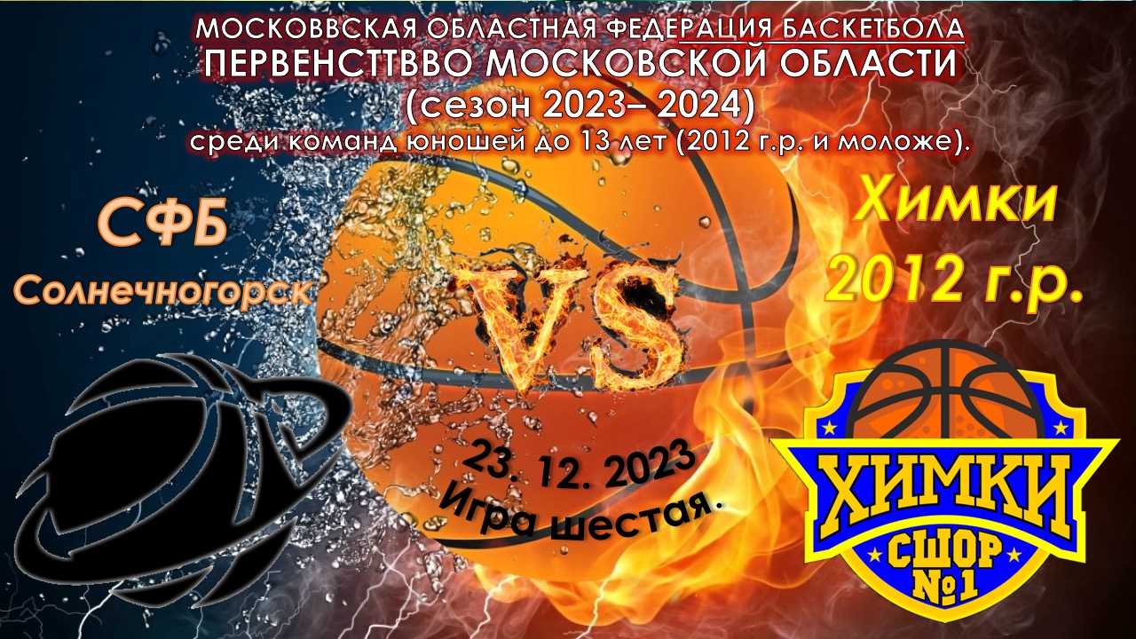 АНО "Баскетбольній клуб СФБ" (Солнечногорск) - СШОР №1 (Химкки)