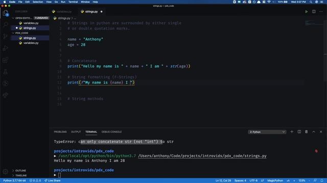 [Programming 101] f-strings смотреть онлайн