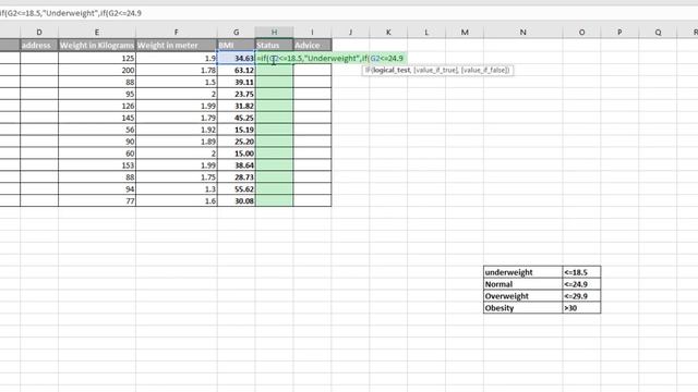 Body mass index Calculation with Colour formating in Excel смотреть онлайн