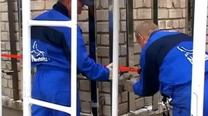 Монтаж фасада  керамогранитом