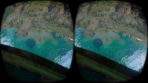 3D VR 360 к динозаврам на воздушном шаре.