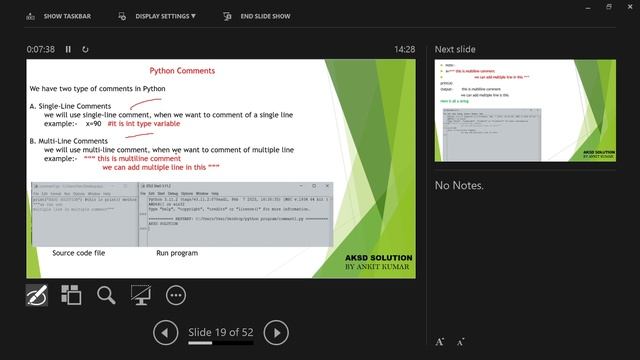 what is Comment and type method of Python | Python Programing #3 | by AKSD Solution смотреть онлайн