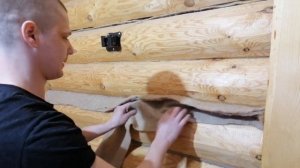 Технология КОНОПАТКИ дома из СРУБА с большими щелями.