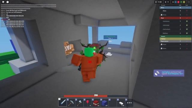 Alien Invasion in Roblox Bedwars... смотреть онлайн