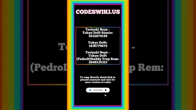 Tokyo Drift Roblox ID January 2023 *Latest Updated WORKING Roblox Song IDs* смотреть онлайн