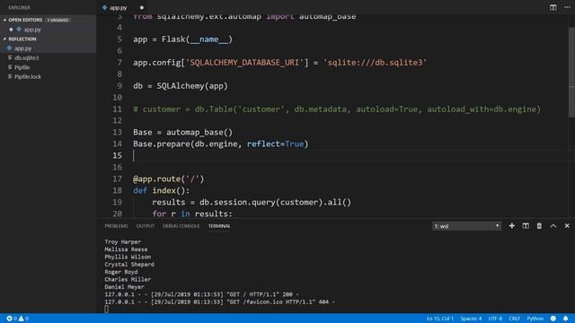 Use Flask-SQLAlchemy With Existing Database With Reflect and Automap смотреть онлайн