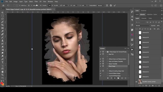 How to Use Photo Edges Photoshop's PSD Templates For Portrait Photos смотреть онлайн