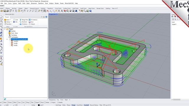 RhinoCAM 2022: G-CODE Editor Quick Start смотреть онлайн
