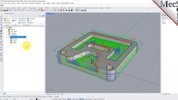 RhinoCAM 2022: G-CODE Editor Quick Start