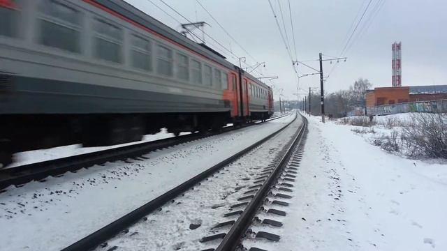 Электропоезд ЭД4М-0096. Перегон Сергиев Посад-Пост 81 км. смотреть онлайн