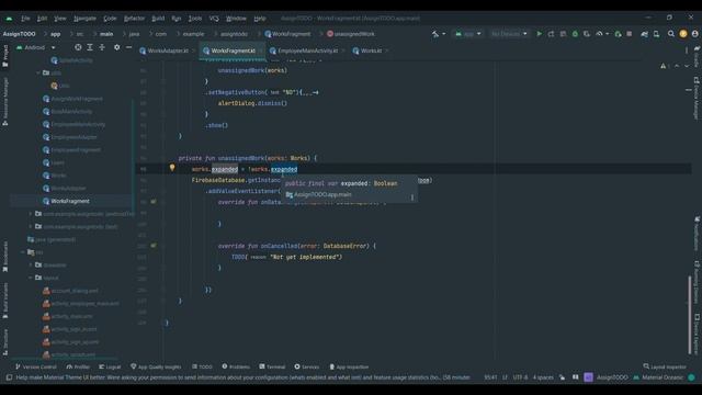 Showing works in WorkFragment and EmployeeMainActivity| Kotlin , Firebase Data base , RealDB| Part смотреть онлайн