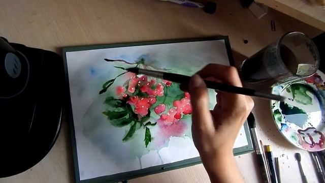 Рисуем рябину. Евгения Кузьмина. Магия акварели смотреть онлайн