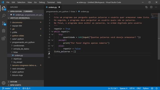 #Programando em #Python: Prática 14 (lista, for, append) смотреть онлайн