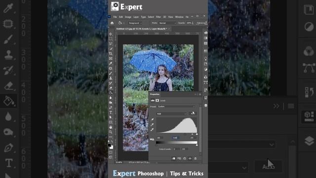 Realistic Rain Effect in #photoshop #viiralshots смотреть онлайн