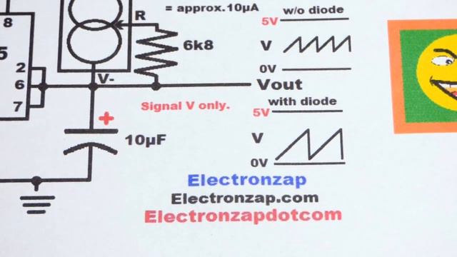 How to build 555 timer sawtooth generator electronics circuit schematic diagram by electronzap смотреть онлайн