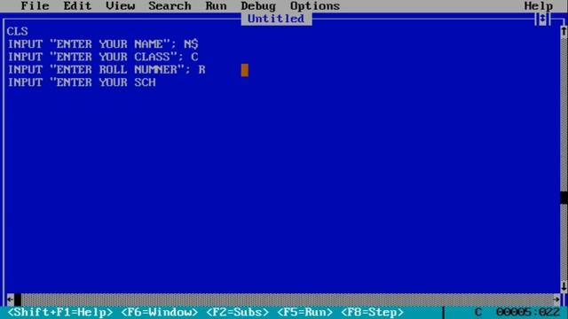 Write a program in QBASIC to print your name , class , roll number and school using INPUT statement смотреть онлайн